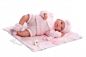 Кукла младенец в розовом костюмчике, 36 см. (Llorens Juan S.L., L 63612veg)